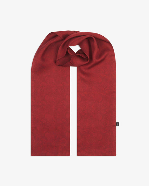 Silk Scarf in Cranberry Tonal Paisley | Soho Scarves