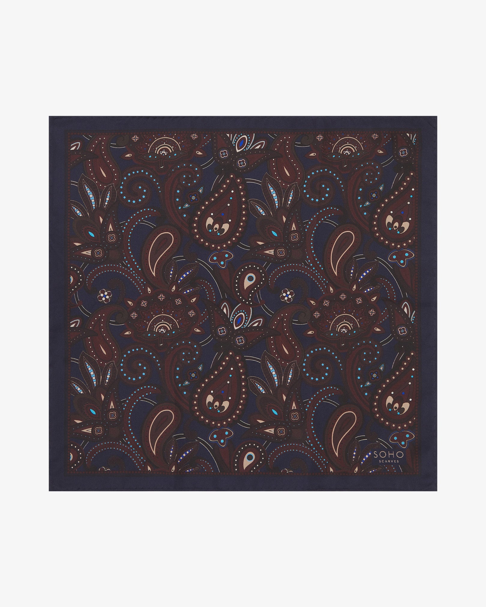 Silk Pocket Square - Windermere | Mahogany Daze