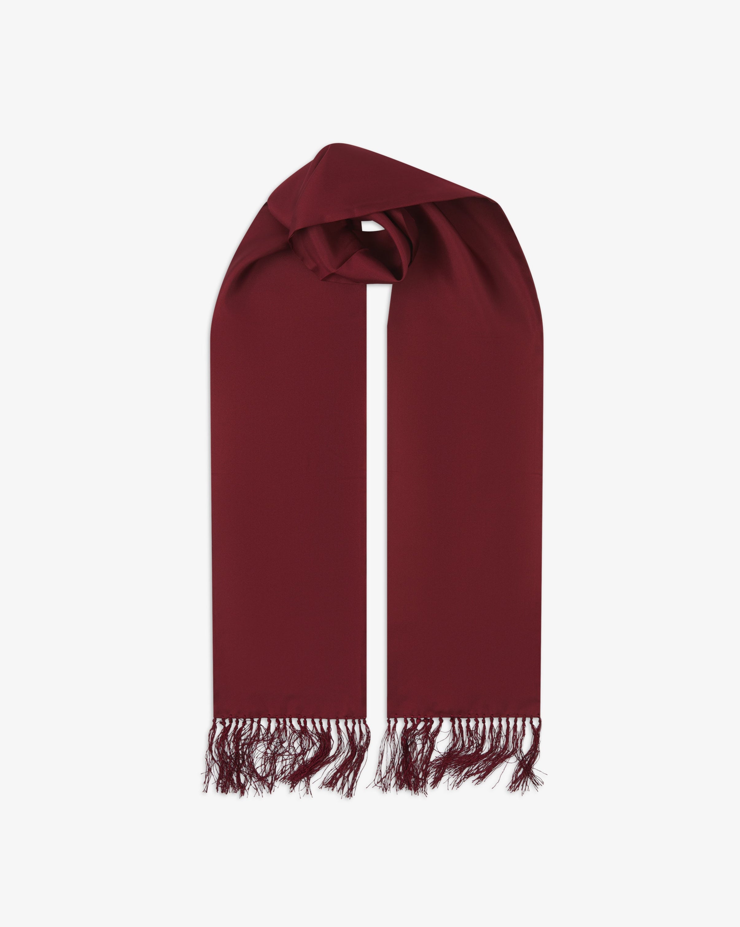 Men's Silk Aviator Scarf - Wine